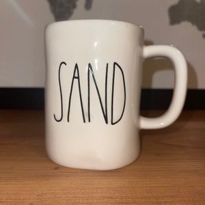 Rae Dunn Surf and sand mug blue inside m stamped